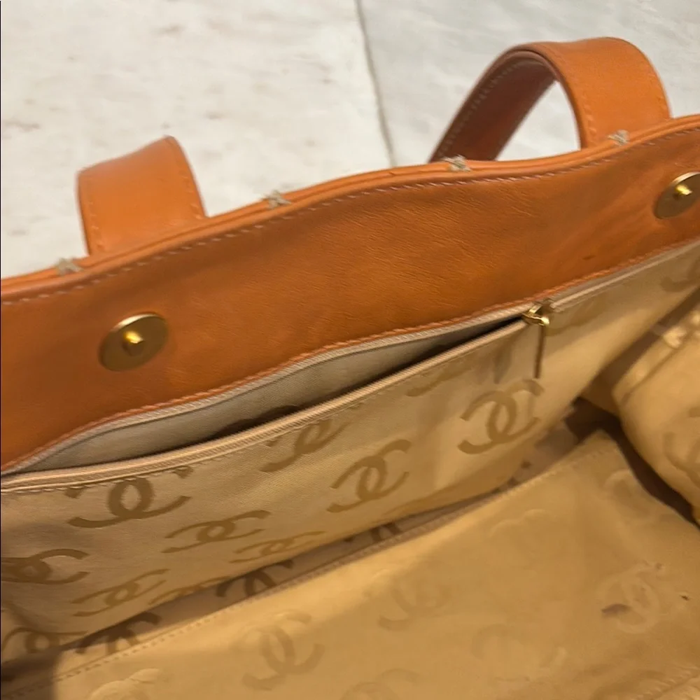 Chanel Tan Quilted Leather Tote Bag - Picture 8 of 10